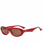 Bonnie Clyde Groupie Sunglasses in Red/Brown 