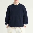 FrizmWORKS Men's Patch Round Pullover Knit in Navy