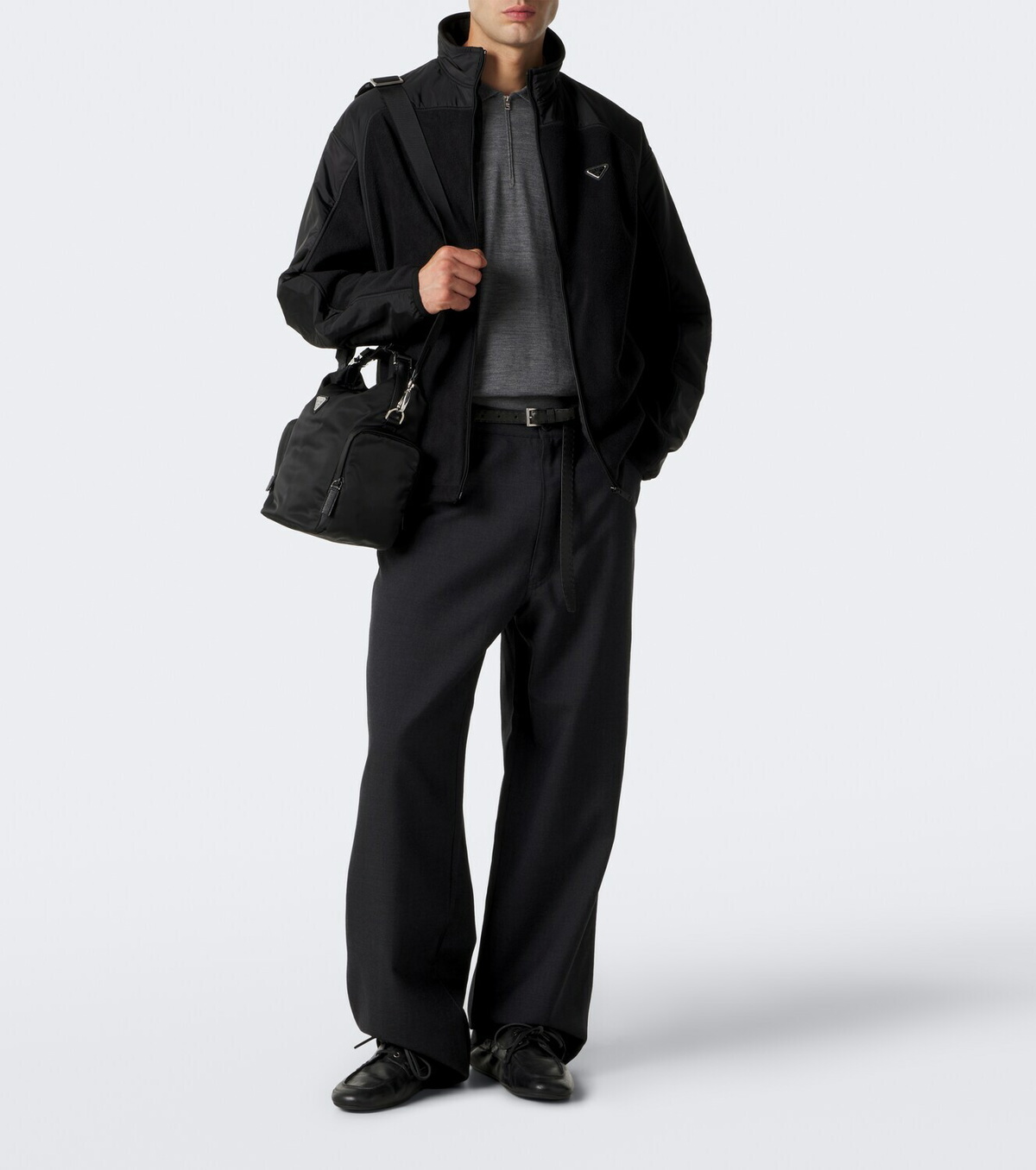 Prada Re-Nylon and fleece jacket