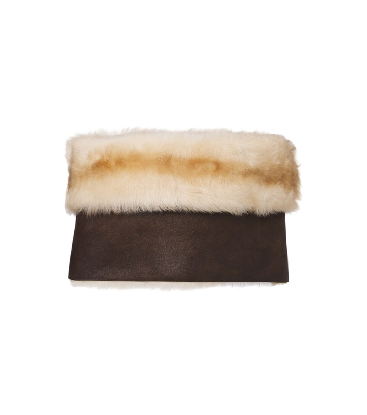 Photo: Gucci Off-shoulder shearling crop top