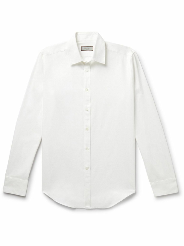 Photo: Canali - Brushed-Cotton Shirt - White