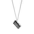 Heresy Men's Tower Chain Necklace in Oxidised Silver