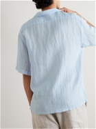 Barena - Linen and Cotton-Blend Polo Shirt - Blue