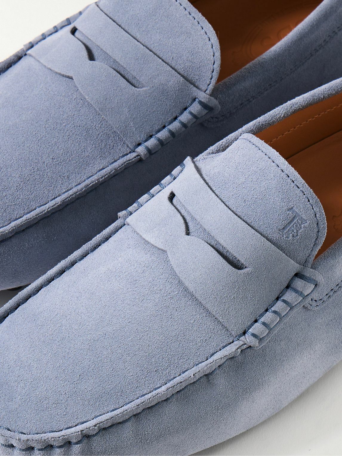 Tod's - Gommino Logo-Debossed Suede Driving Shoes - Blue