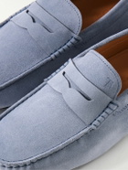 Tod's - Gommino Logo-Debossed Suede Driving Shoes - Blue