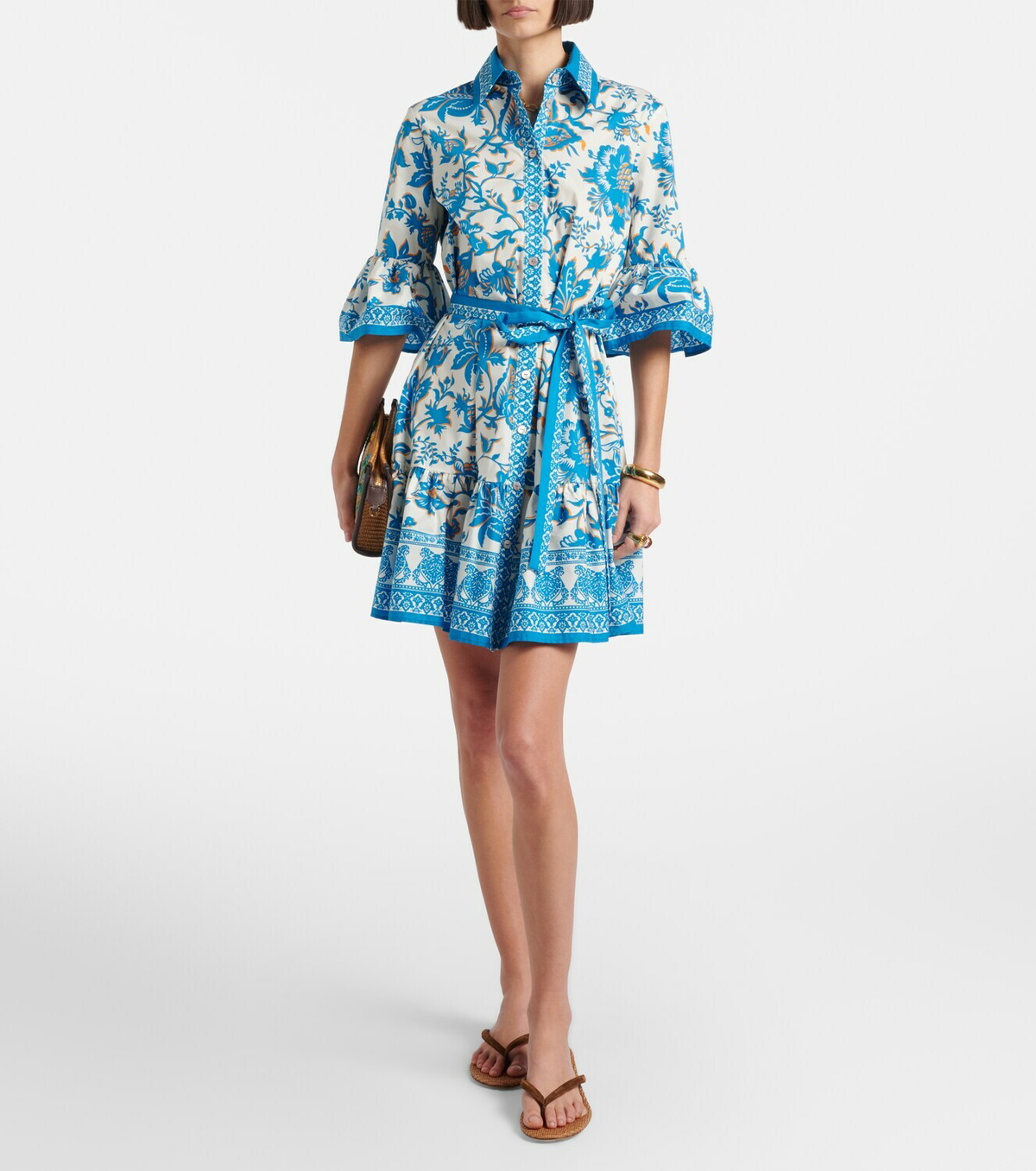 Etro Printed mini shirt dress