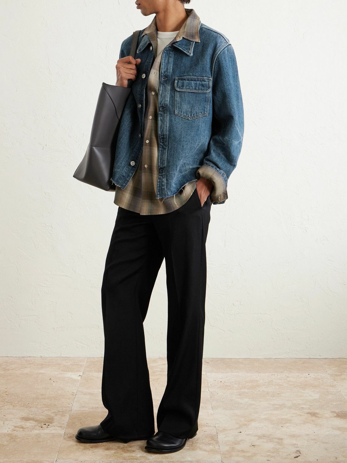 Our Legacy - Cut Rebirth Frayed Denim Jacket - Blue