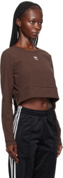 adidas Originals Brown Essentials Rib Long Sleeve T-Shirt