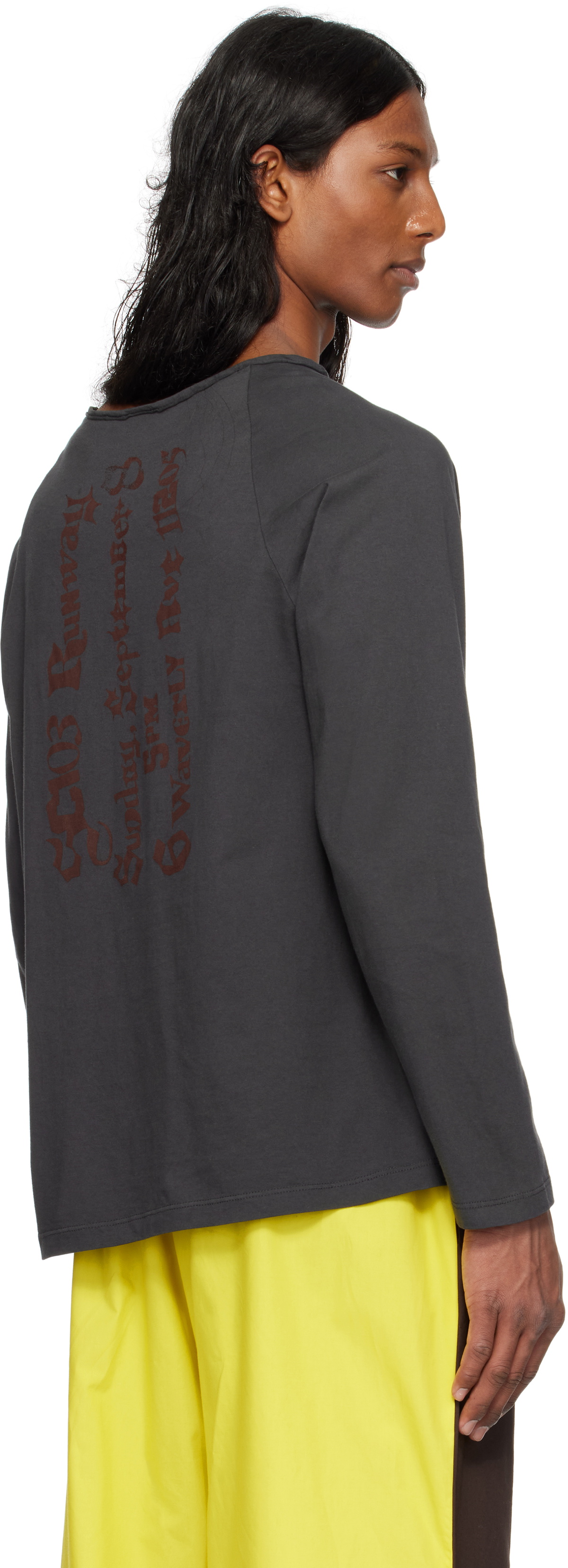 SC103 SSENSE Exclusive Gray Warf Nest Long Sleeve T-shirt