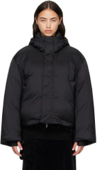 Y-3 Black Hooded Puffer Down Jacket