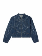 KAPITAL - Thunderbird Embroidered Denim Blouson Jacket - Blue