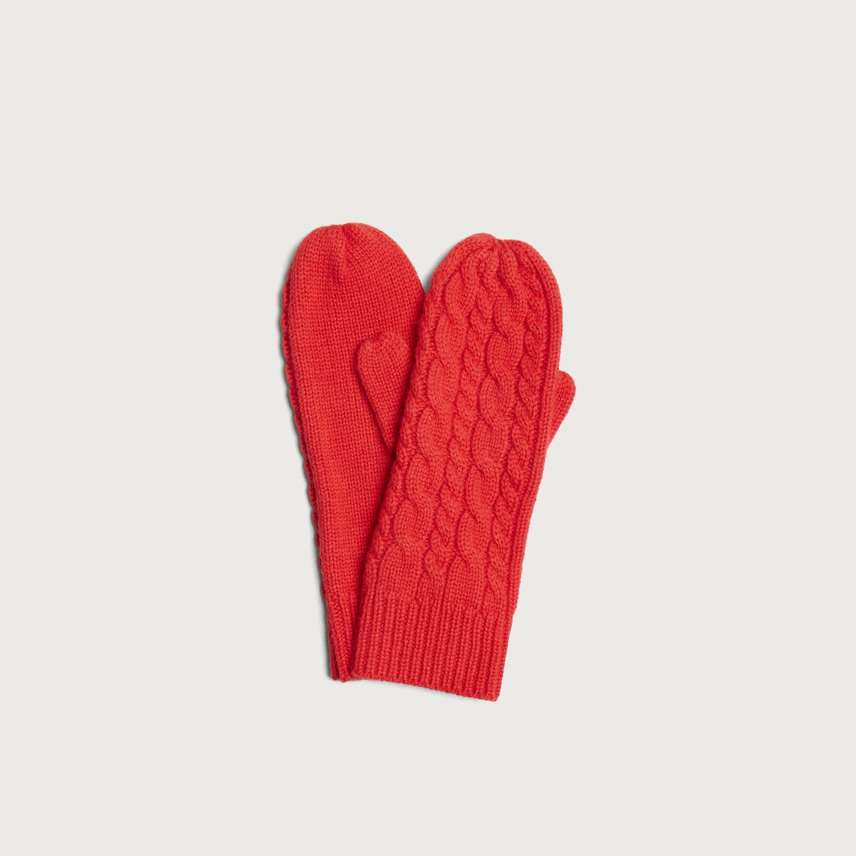 Damson Madder Women's Cable Knit Mittens in Red