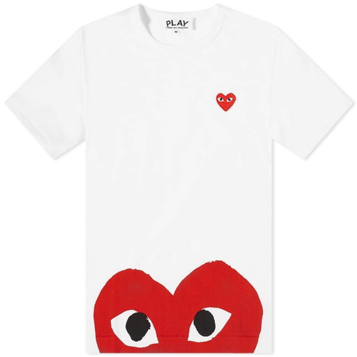 Photo: Comme des Garçons Play Men's Oversized Heart T-Shirt in White