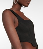 Staud - Kai halterneck cotton crop top
