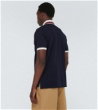 Gucci Embroidered cotton-blend polo top