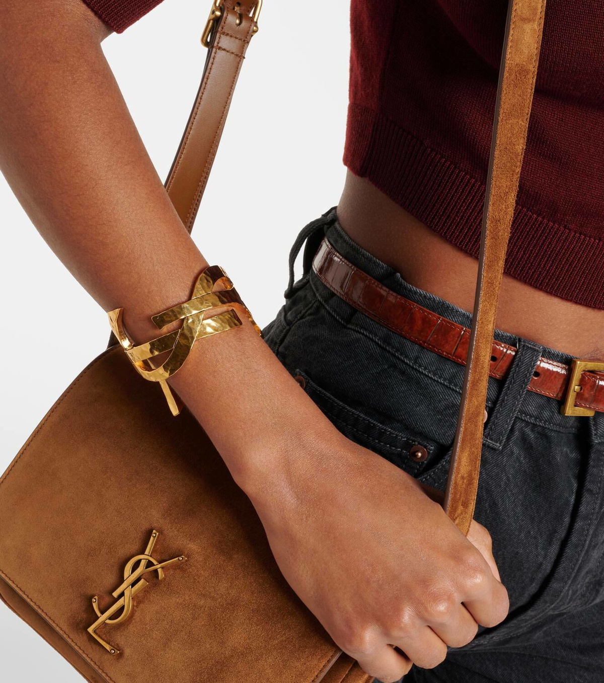 Saint Laurent Cassandre cuff bracelet Saint Laurent