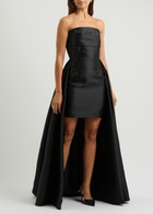 Solace London Trina Strapless Faille Gown Black