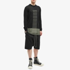 Rick Owens Men's Oversized Stripe Knit in Black/Moss/Pearl