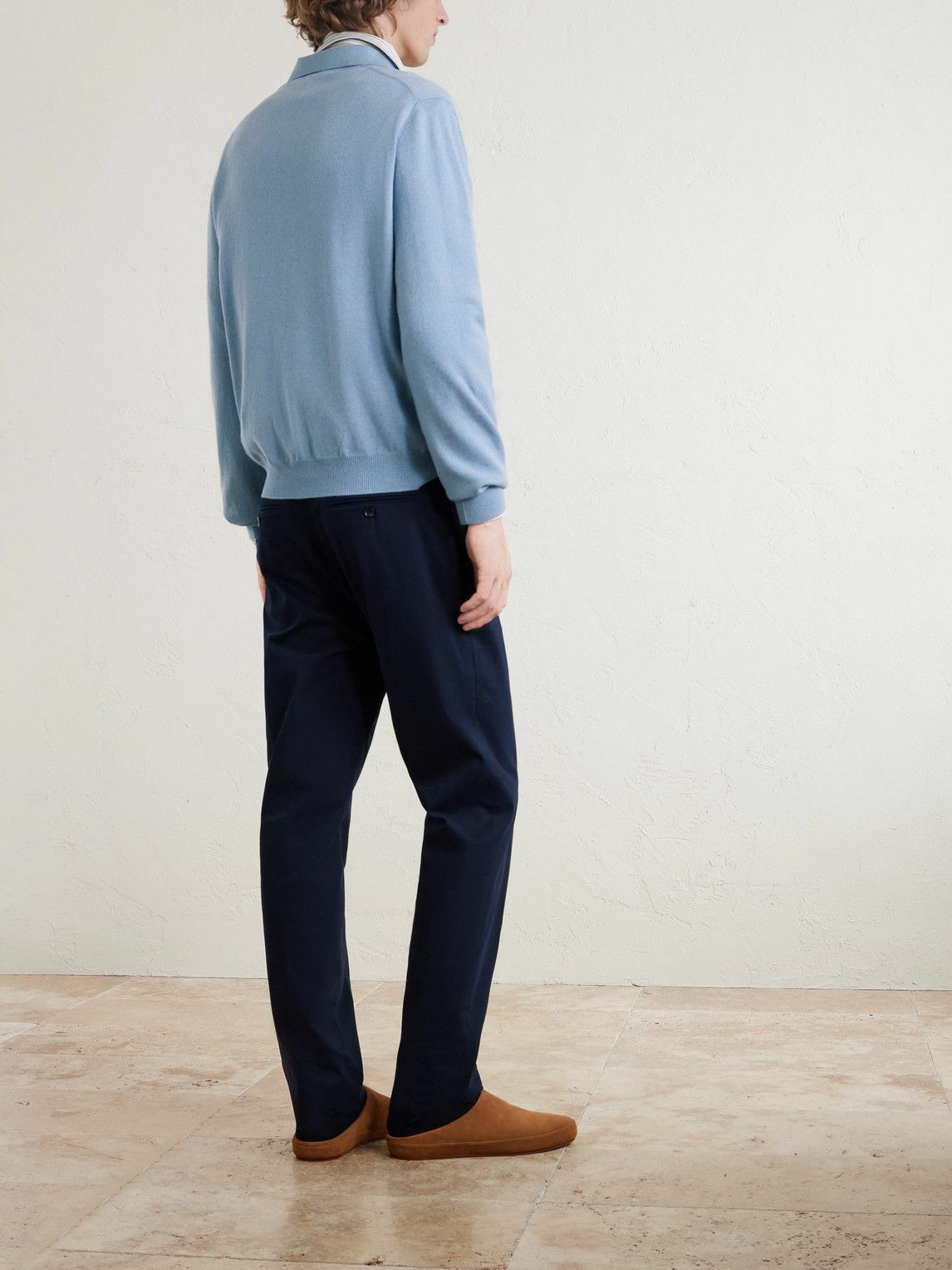 Loro Piana - Cashmere Polo Shirt - Blue Loro Piana