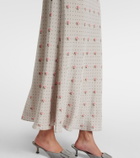 Alessandra Rich Floral polka-dot silk maxi dress