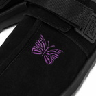 Reebok x Needles Beatnik Sandals Sneakers in Core Black/Extreme Purple