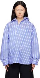 JACQUEMUS Blue Les Sculptures 'La chemise Cuadro' Shirt