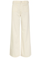 Veronica Beard Kasey Wide-leg Jeans Ecru