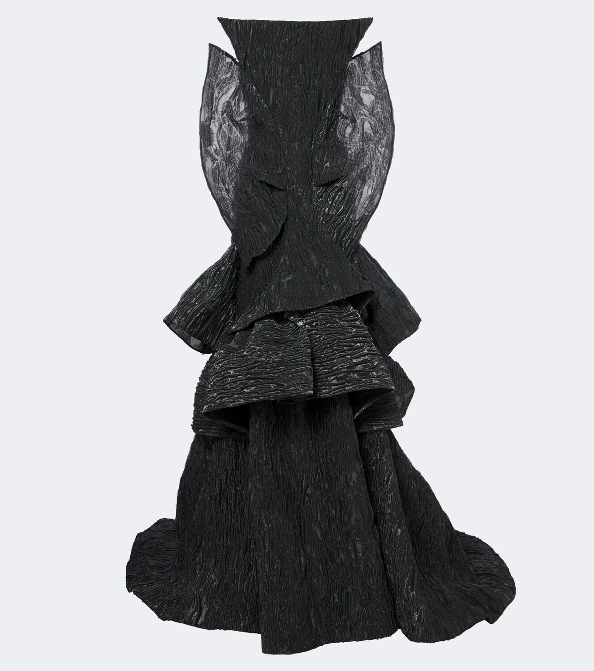 Maticevski Friesian tiered cloqué bustier gown