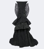 Maticevski Friesian tiered cloqué bustier gown