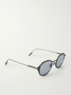Zegna - Round-Frame Titanium Sunglasses