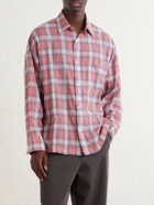 NAHMIAS - Checked Cotton-Blend Shirt - Red