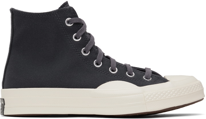 Photo: Converse Navy Chuck 70 Textured High Top Sneakers