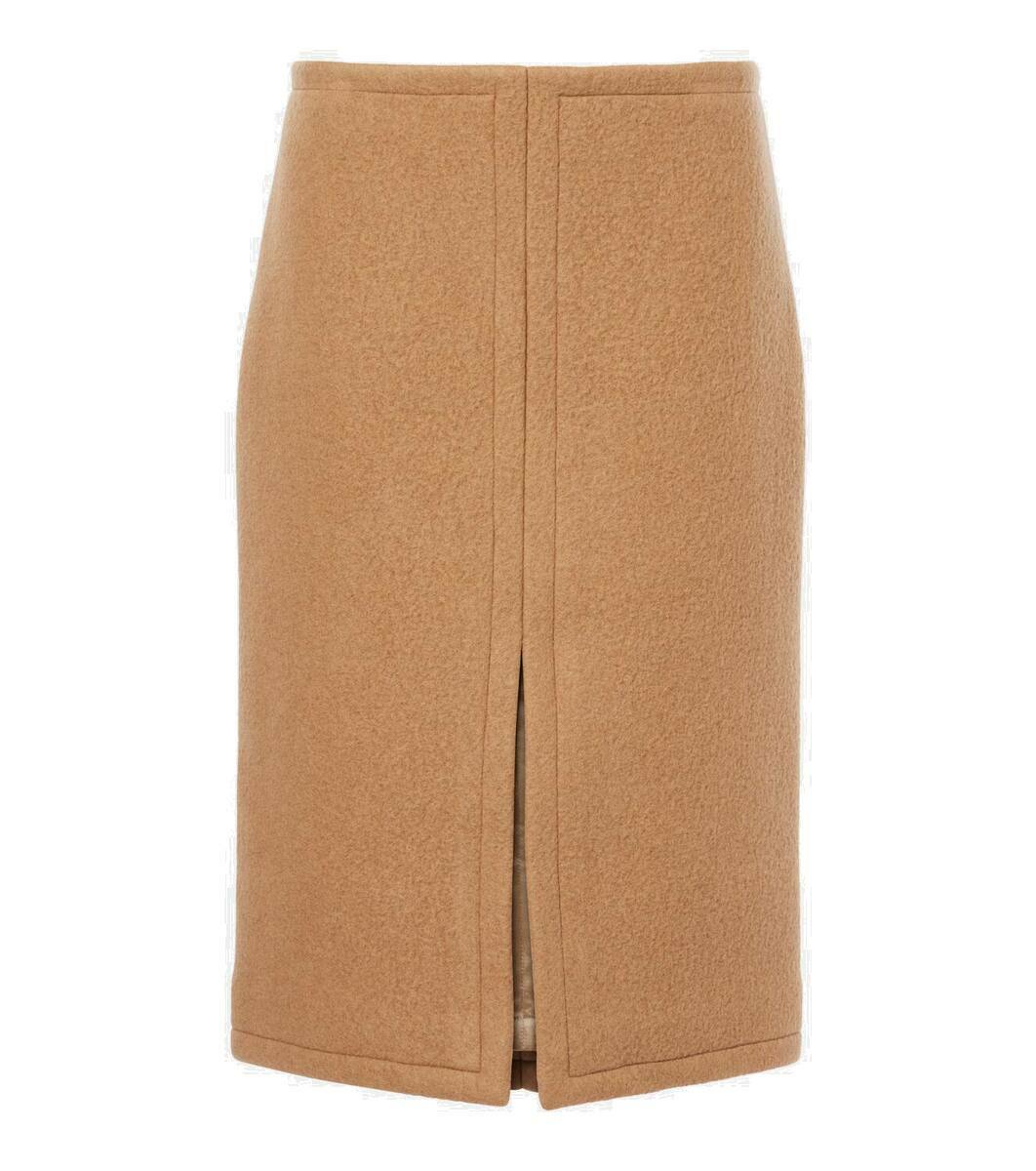Dries Van Noten Women's Wool Skirt Brown