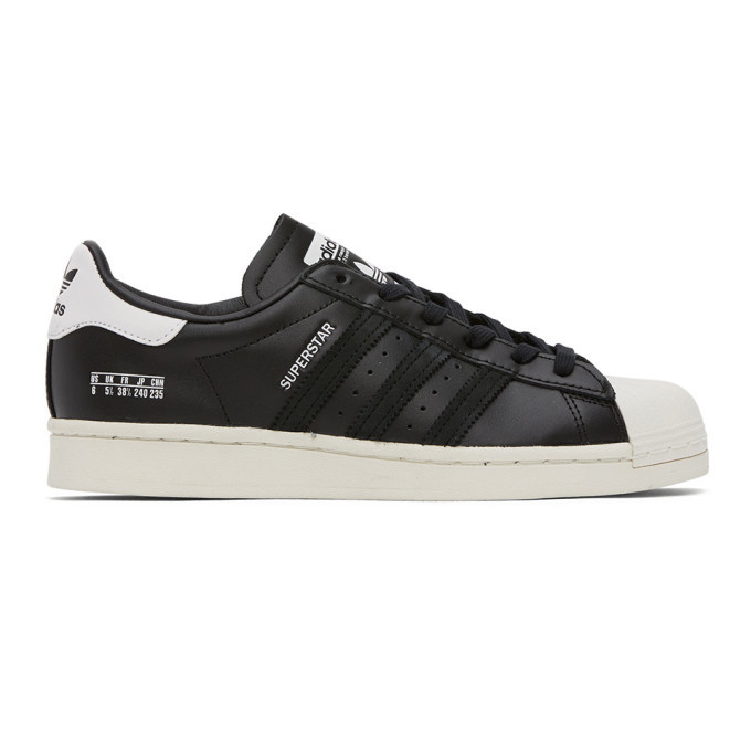 Photo: adidas Originals Black and White Superstar Sneakers