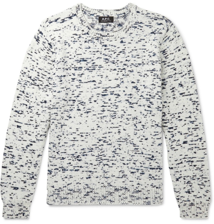 Photo: A.P.C. - Tino Astro-Dyed Cotton Sweater - Neutrals