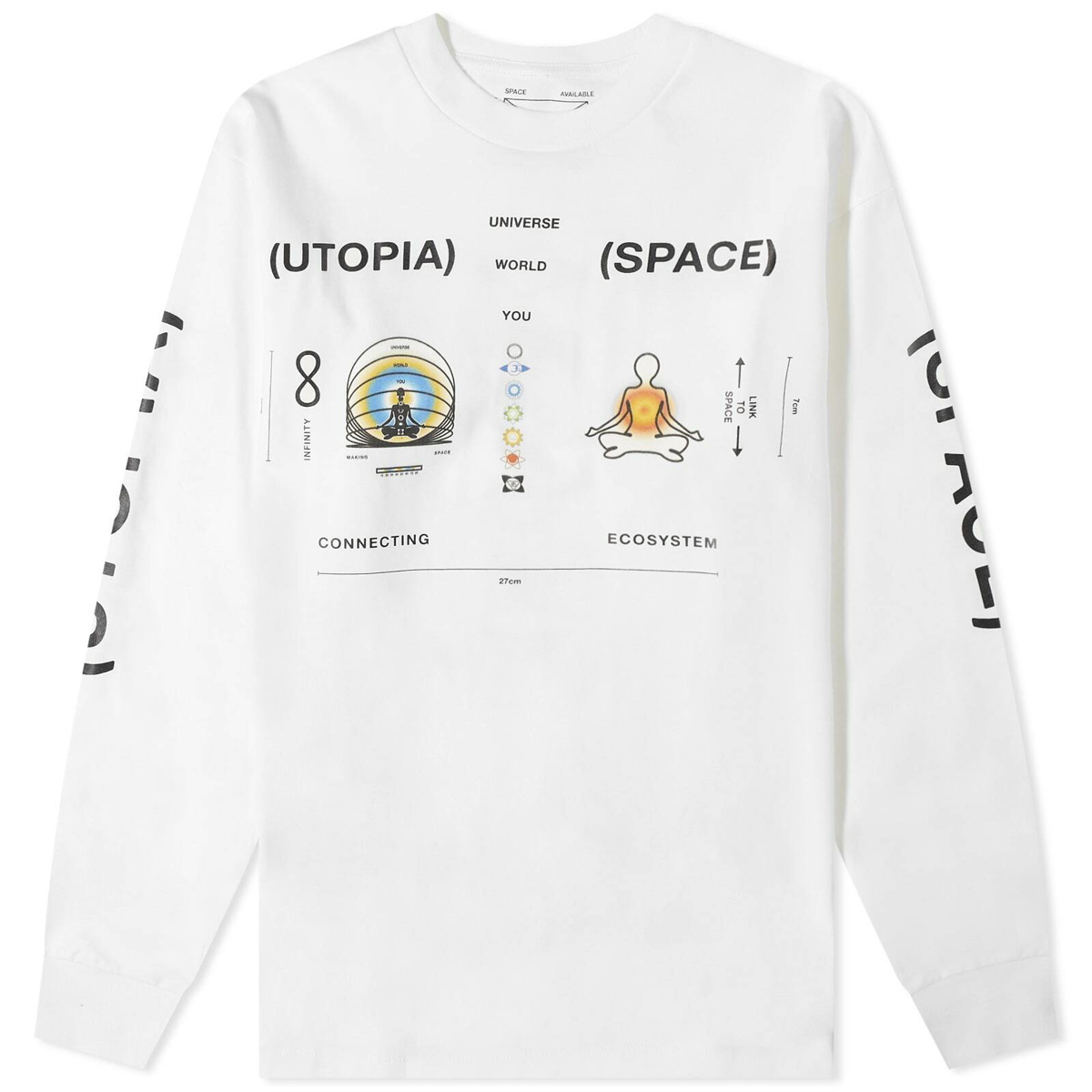 Photo: Space Available Men's Long Sleeve Inner Space T-Shirt in White