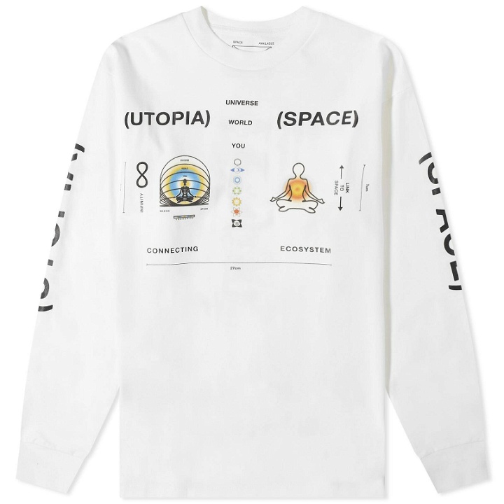 Photo: Space Available Men's Long Sleeve Inner Space T-Shirt in White
