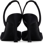 Amina Muaddi Black Camelia Sling 90 Heels