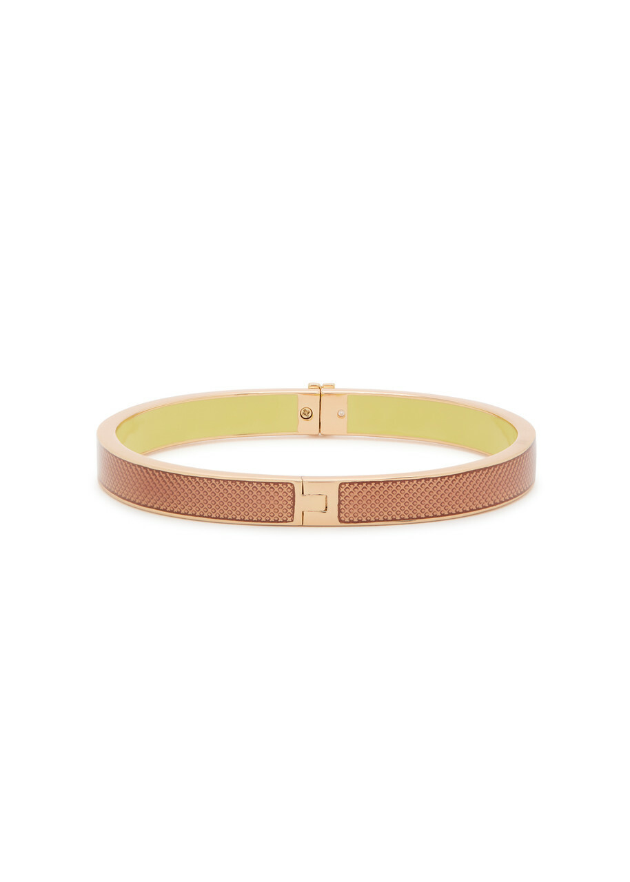 Tory Burch Medium Icon Guilloché Enamelled 18kt Gold-plated Bracelet