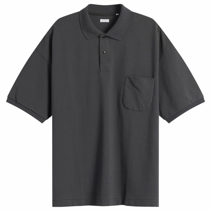 Photo: Nanamica Men's Snap Polo Shirt in Charcoal