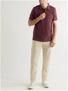 SUNSPEL - Riviera Slim-Fit Cotton-Mesh Polo Shirt - Red