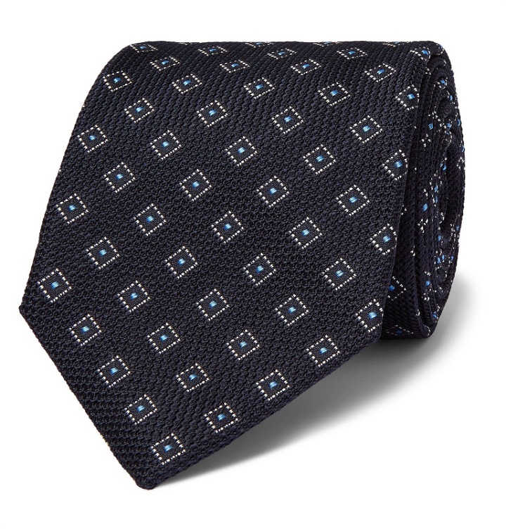Photo: Drake's - 8cm Silk-Jacquard Tie - Blue