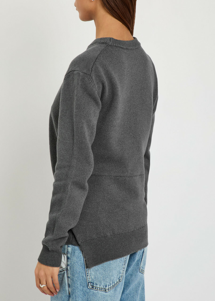 JW Anderson Waist Tie Wool-blend Jumper Grey