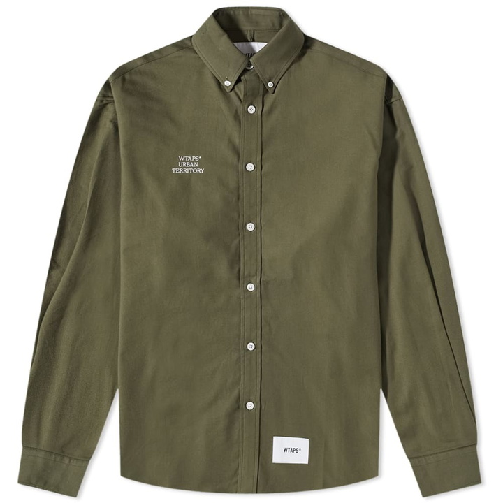 Photo: WTAPS Men's BD 01 Oxford Shirt in Olive Drab