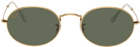 Ray-Ban Gold Oval Sunglasses