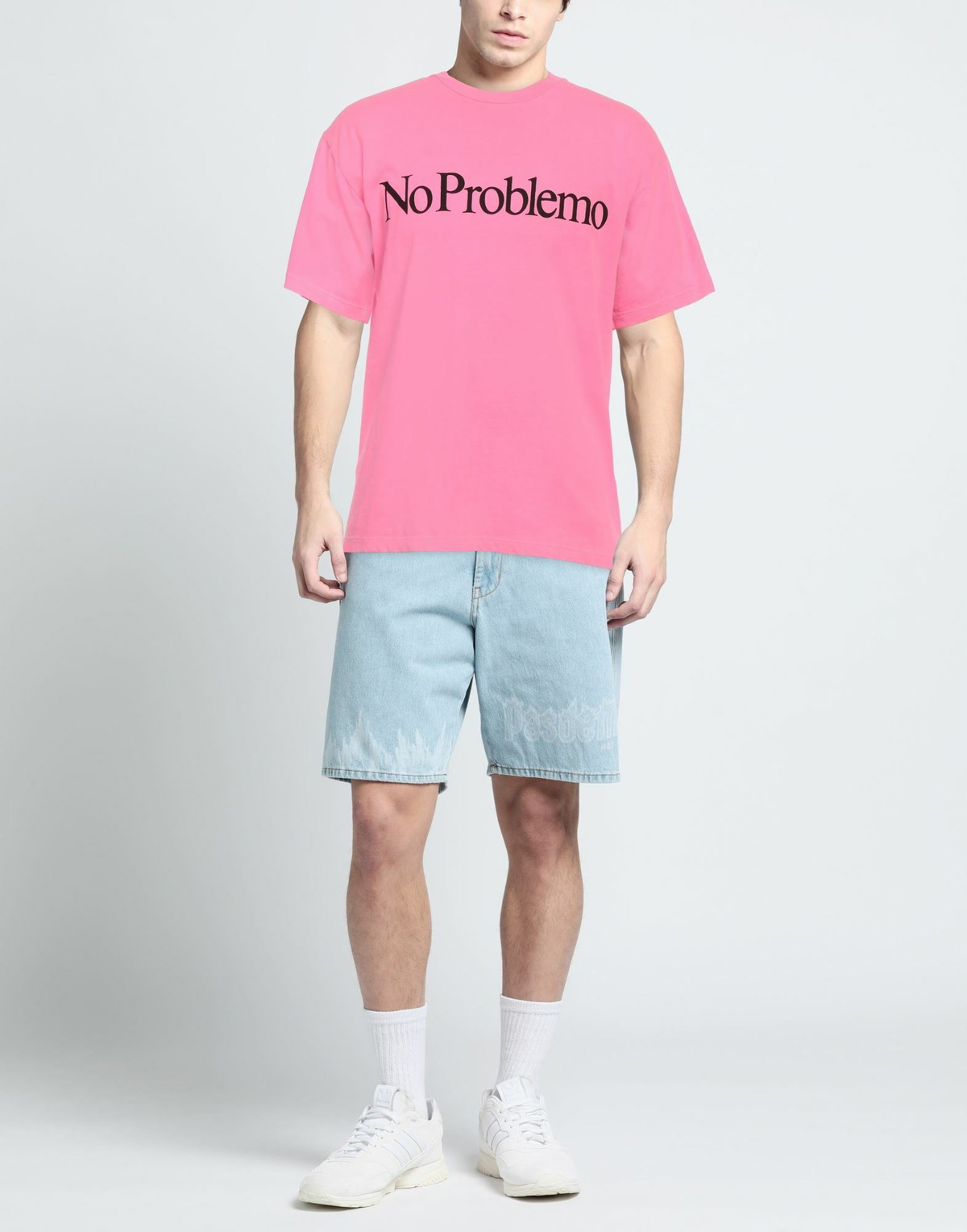 Aries Mens T-shirt Fuchsia