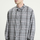 Snow Peak Men's Fade Check Breezy Shirt in Greige