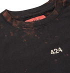 424 - Logo-Print Bleached Cotton-Jersey T-Shirt - Black