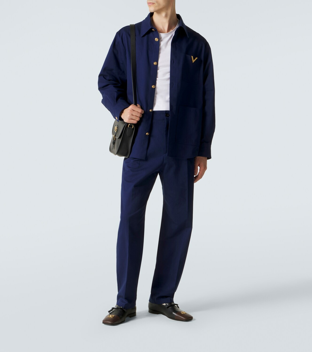 Valentino Cotton gabardine straight pants