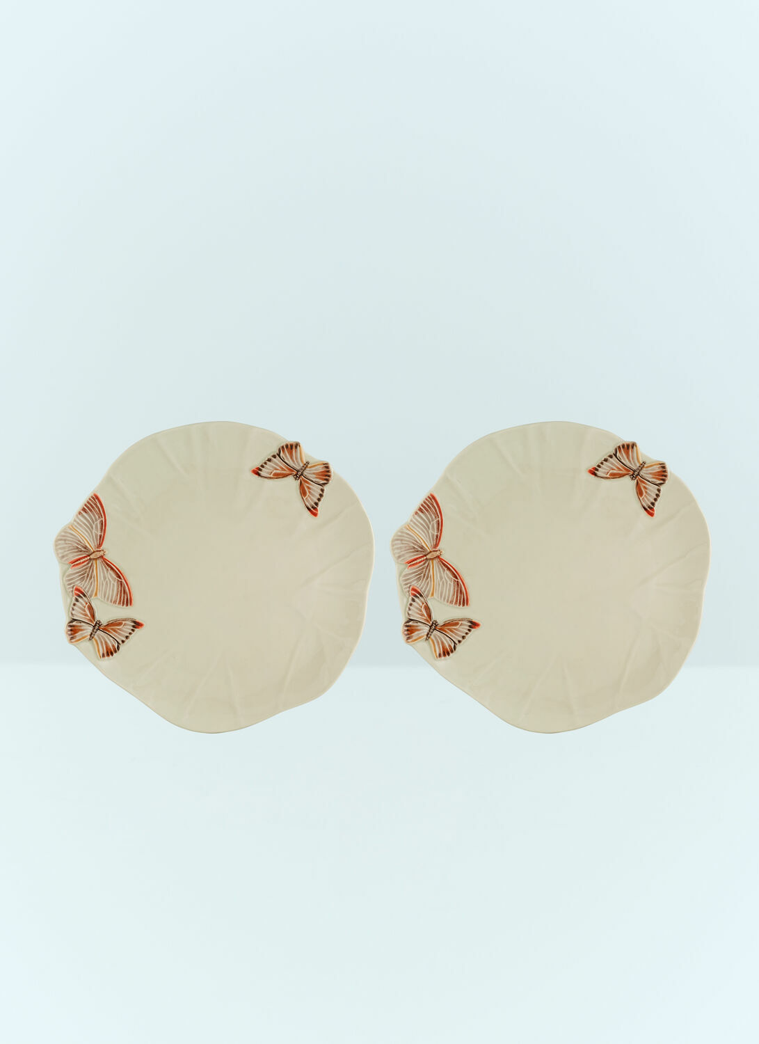 Bordallo Pinheiro Set Of Two Cloudy Butterflies Charger Plates